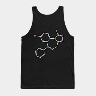 Xanax Kawaii Pastel Rainbow Molecule Tank Top